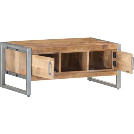 Coffee Table 95x50x40 cm Rough Mango Wood vidaXL
