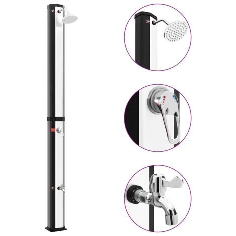 Outdoor Solar Shower with Shower Head and Faucet 35 L vidaXL