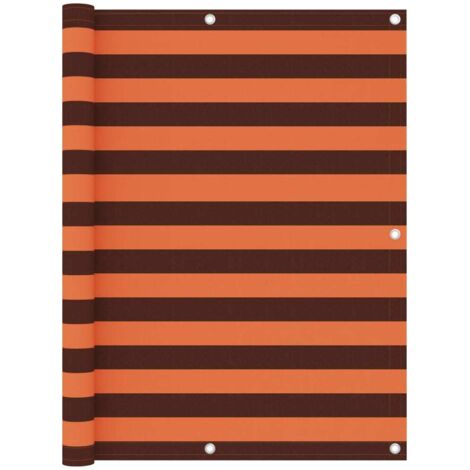 Balcony Screen Orange and Brown 120x400 cm Oxford Fabric vidaXL