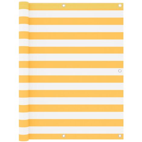 Balcony Screen White and Yellow 120x500 cm Oxford Fabric vidaXL