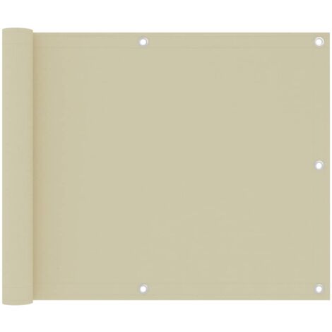 vidaXL Balcony Screen Cream 75x300 cm Oxford Fabric