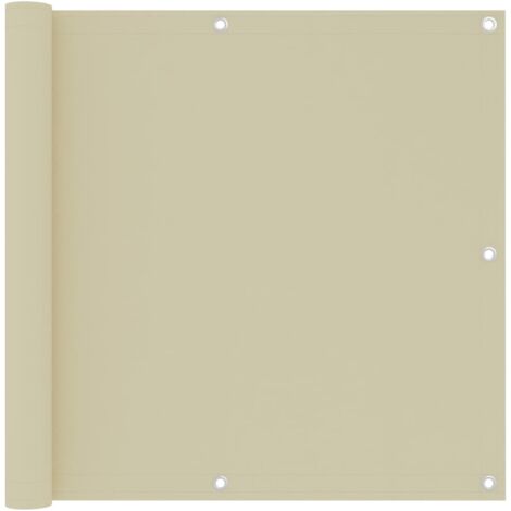 Balcony Screen Cream 90x500 cm Oxford Fabric vidaXL