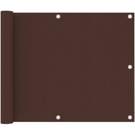 Balcony Screen Brown 75x400 cm Oxford Fabric vidaXL