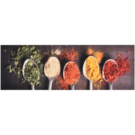 Kitchen Carpet Washable Spoons 60x300 cm vidaXL