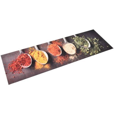Kitchen Carpet Washable Spoons 60x300 cm vidaXL
