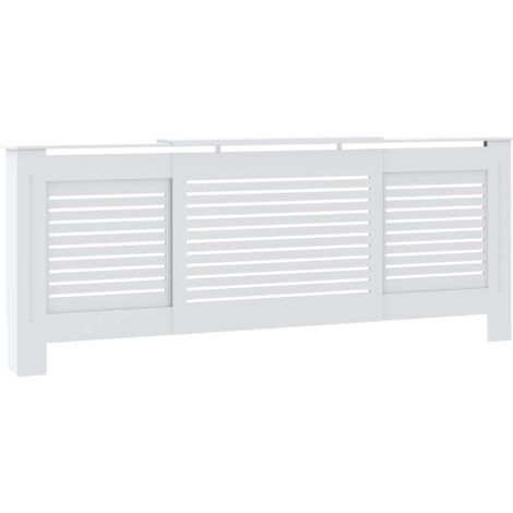 MDF Radiator Cover White 205 cm vidaXL