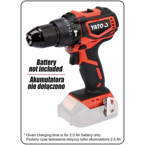YATO Brushless Hammer Drill Driver without Battery 18V 42Nm
