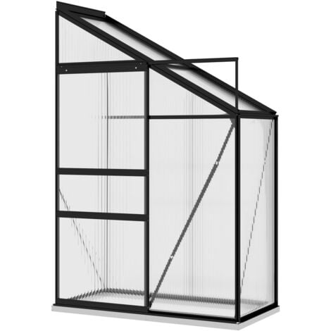 Greenhouse Anthracite Aluminium 1.44 m³ vidaXL