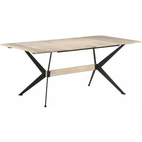 Dining Table 180x90x76 cm Solid Mango Wood vidaXL