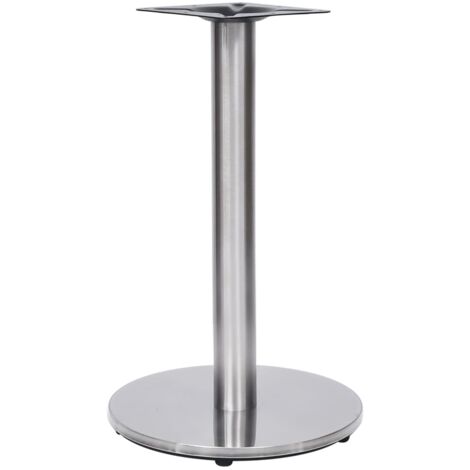 Bistro Table Leg Silver Ø45x72 cm Stainless Steel vidaXL