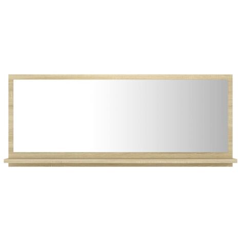 Bathroom Mirror Sonoma Oak 90x10.5x37 cm Engineered Wood vidaXL