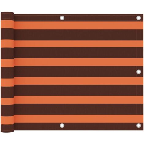 Balcony Screen Orange and Brown 75x600 cm Oxford Fabric vidaXL