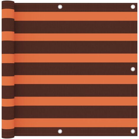 Balcony Screen Orange and Brown 90x500 cm Oxford Fabric vidaXL