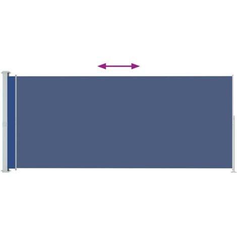 Patio Retractable Side Awning 180x500 cm Blue vidaXL