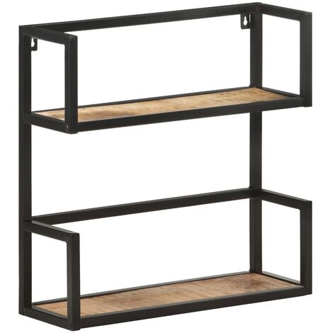 Wall Shelf 60x20x60 cm Rough Mango Wood vidaXL (1/5)