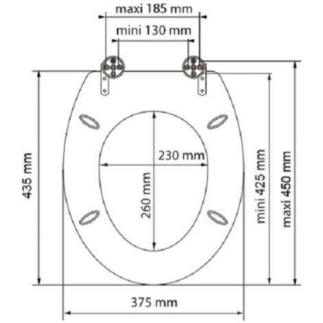Toilet Seat with Soft-Close DARK WOOD MDF SCHÜTTE