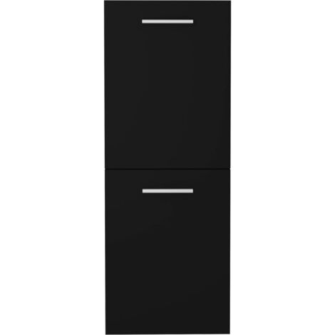 Bathroom Cabinet Black 30x30x80 cm Engineered Wood vidaXL