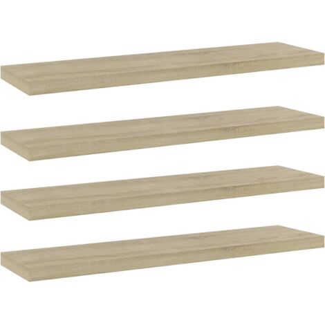 Bookshelf Boards 4 pcs Sonoma Oak 40x10x1.5 cm Engineered Wood vidaXL