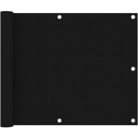 Balcony Screen Black 75x500 cm Oxford Fabric vidaXL
