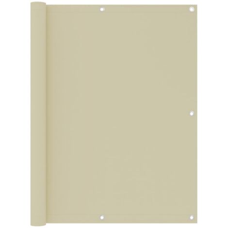 Balcony Screen Cream 120x500 cm Oxford Fabric vidaXL