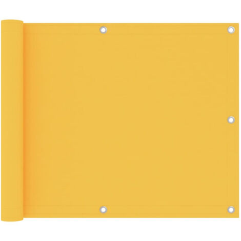 Balcony Screen Yellow 75x300 cm Oxford Fabric vidaXL