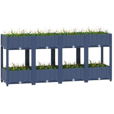 Raised Bed 160x40x71 cm Polypropylene vidaXL