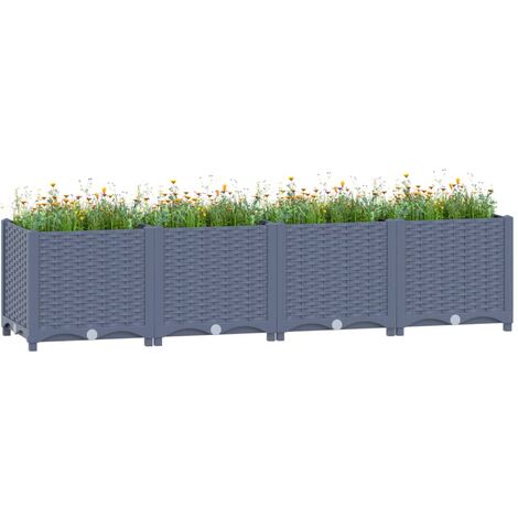 Raised Bed 160x40x38 cm Polypropylene vidaXL