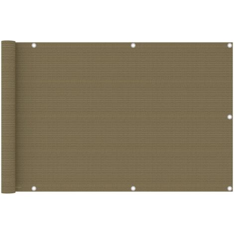 Balcony Screen Taupe 90x600 cm HDPE vidaXL