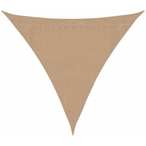 Sunshade Sail 160 g/m² Taupe 3x3x3 m HDPE vidaXL