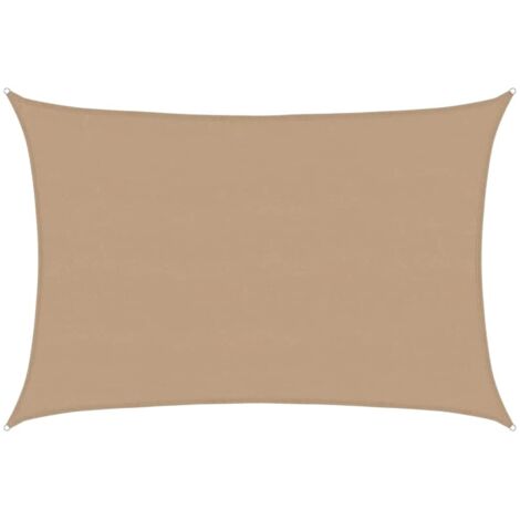 Sunshade Sail 160 g/m² Taupe 5x7 m HDPE vidaXL