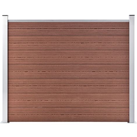 Fence Panel WPC 180x146 cm Brown vidaXL