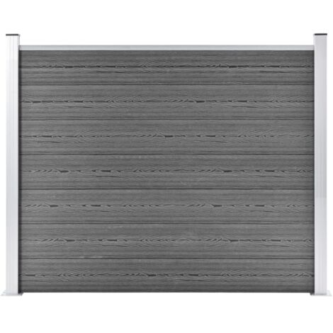 Fence Panel WPC 180x146 cm Grey vidaXL