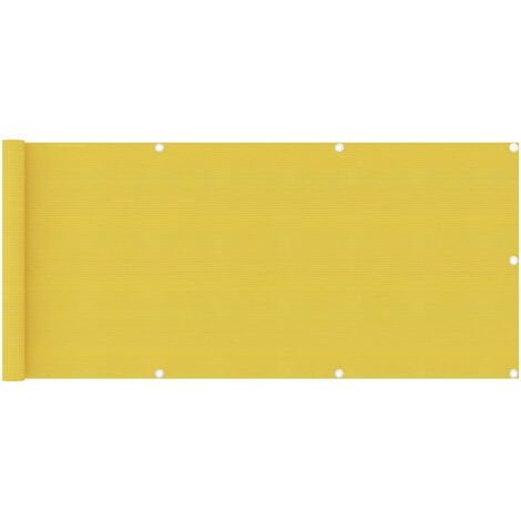 Balcony Screen Yellow 75x500 cm HDPE vidaXL