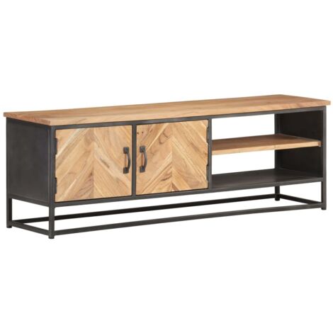 TV Cabinet 120x30x40 cm Solid Acacia Wood vidaXL (1/5)