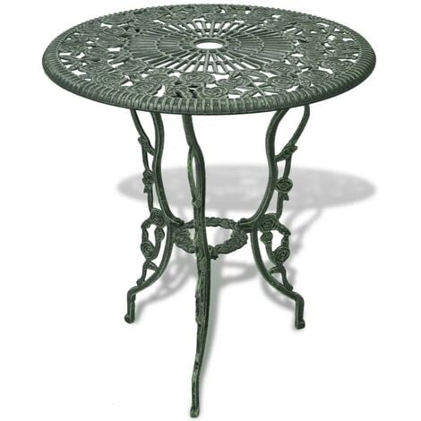 3 Piece Bistro Set Cast Aluminium Green vidaXL