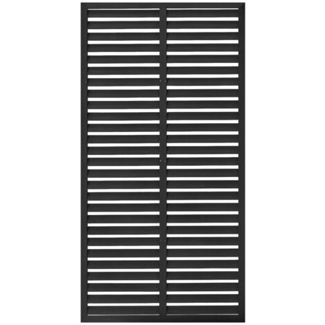 vidaXL Louver Fence WPC 85x170 cm Black - Black
