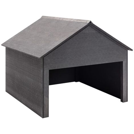 Lawn Mower Garage Grey 80x80x70 cm WPC vidaXL (1/5)