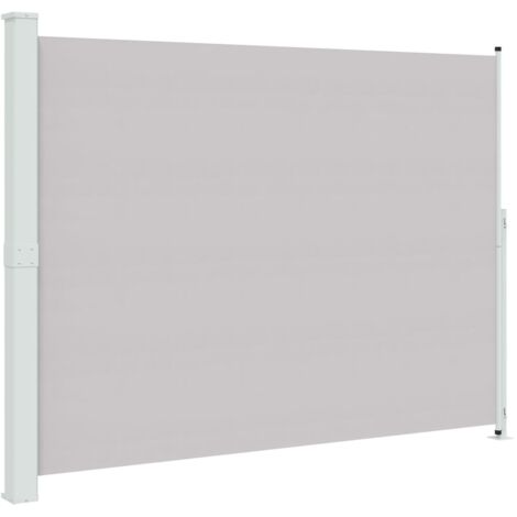 vidaXL Patio Retractable Side Awning 220x300 cm Grey