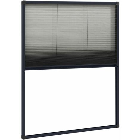 Plisse Insect Screen for Windows Aluminium Anthracite 60x80cm vidaXL
