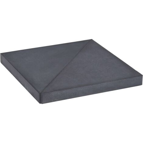 Umbrella Weight Plate Black Granite Square 15 kg vidaXL