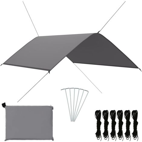 Outdoor Tarp 3x2 m Grey vidaXL