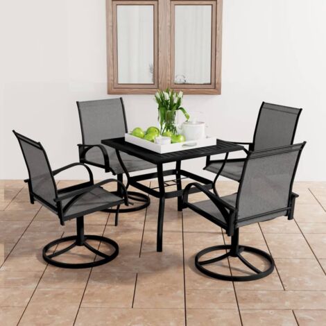 Dining Set Anthracite Grey Textilene and Powder-Coated Steel vidaXL (1/5)