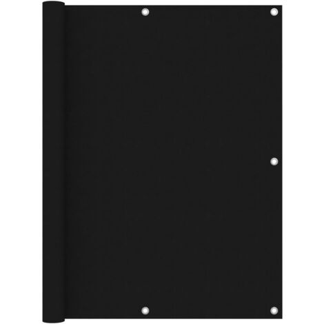 Balcony Screen Black 120x600 cm Oxford Fabric vidaXL