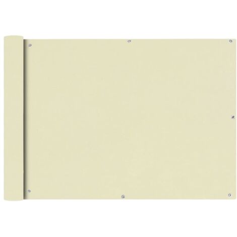 Balcony Screen Oxford Fabric 75x600 cm Cream vidaXL