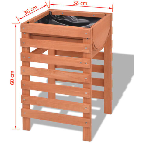 Planter 38x36x60 cm Wood vidaXL