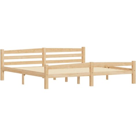 Bed Frame without Mattress Solid Pinewood 200x200 cm vidaXL