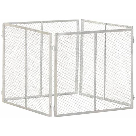 Garden Composter 85x85x70 cm Galvanised Iron vidaXL