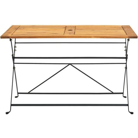 Folding Garden Table 120x70x74 cm Solid Acacia Wood vidaXL