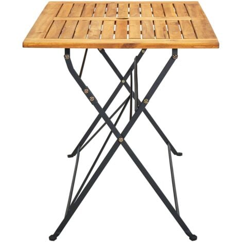 Folding Garden Table 120x70x74 cm Solid Acacia Wood vidaXL