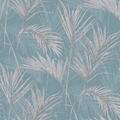 Wallpaper Palm Springs Blue and Grey DUTCH WALLCOVERINGS